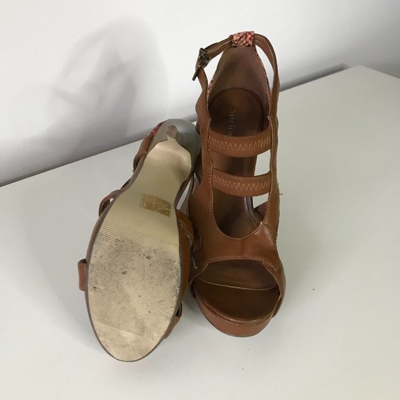 CALL IT SPRING High heel Platform Brown Sandals with Snake Print - Picture 6 of 6